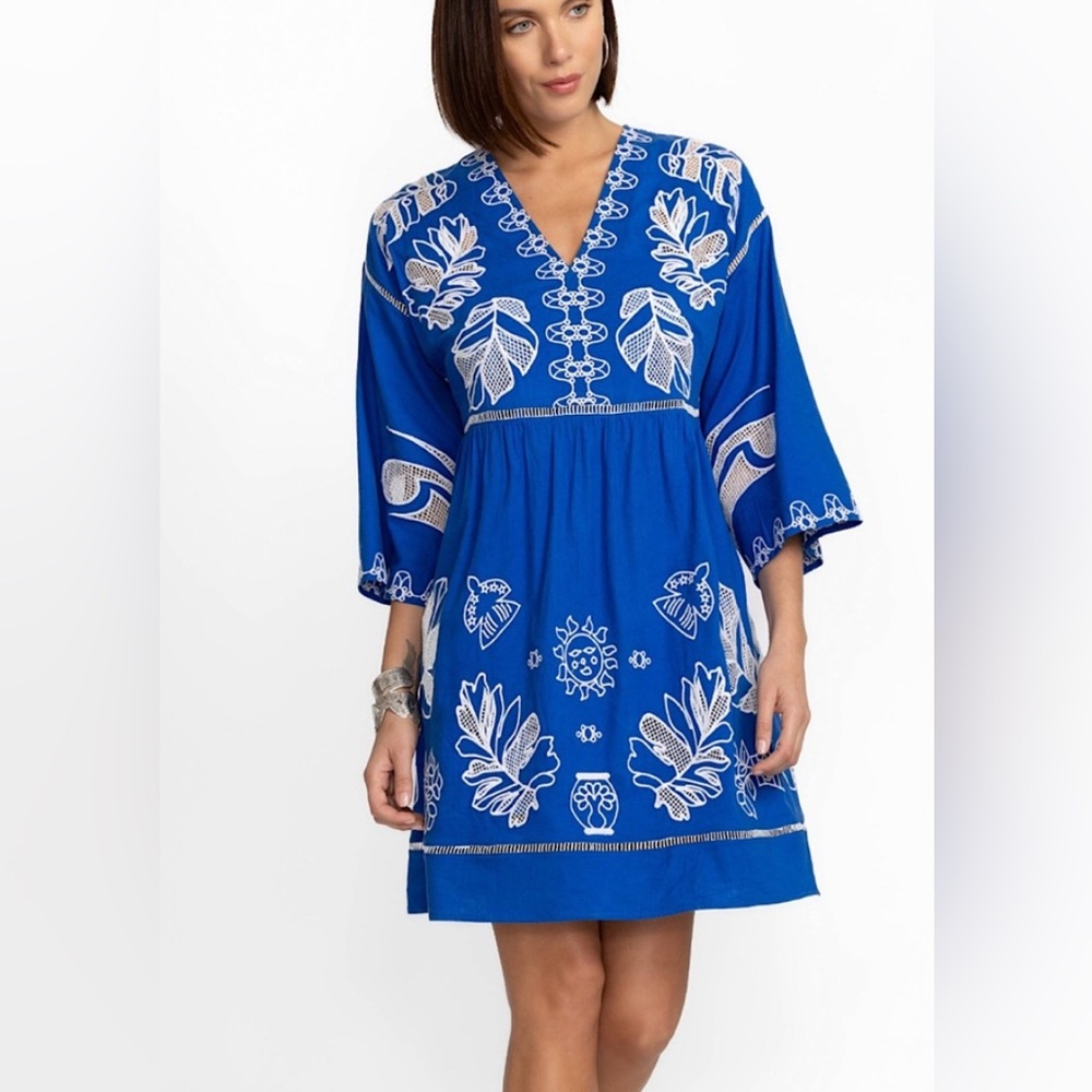 Johnny was Jade sz XL blue mini dress original price was $435